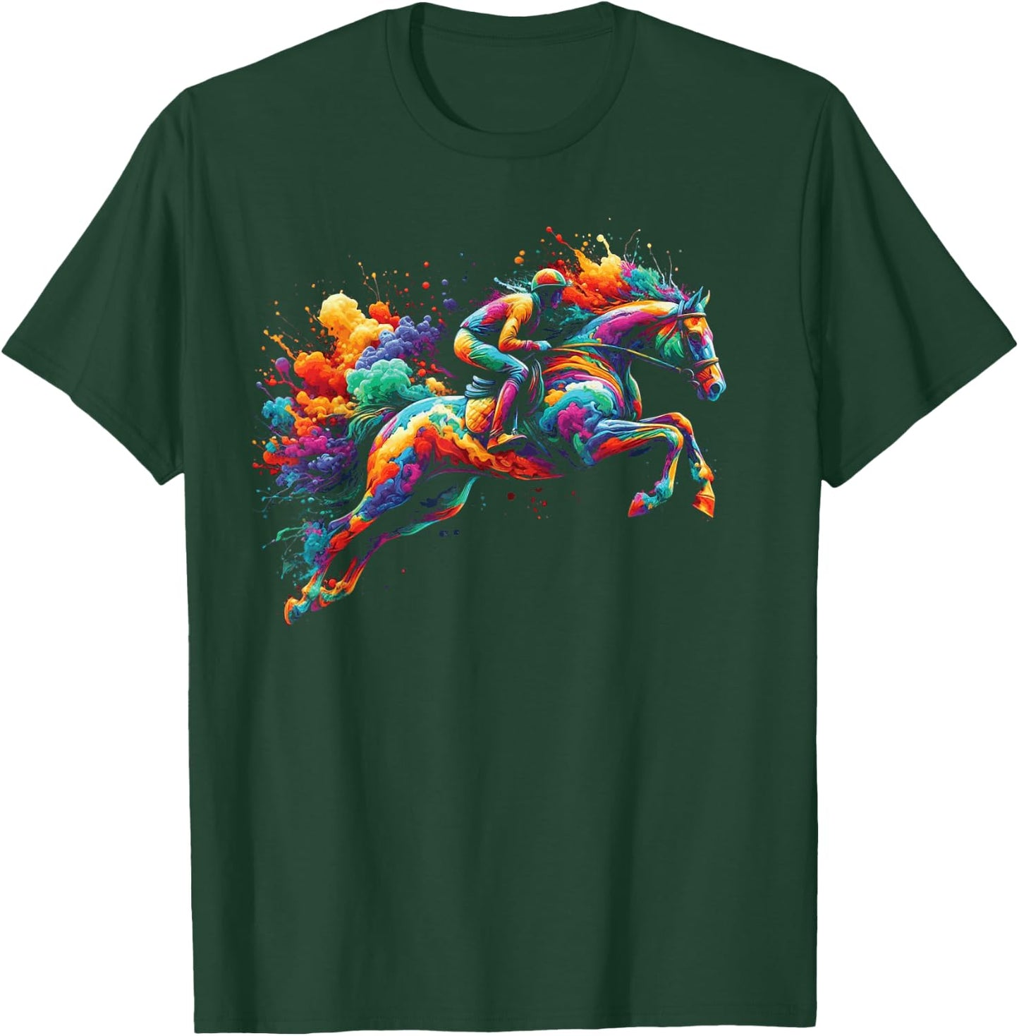 Horse Race Jockey For Horse Racing Derby Woman T-Shirt - T-Shirt | Forest