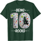 10 year old rock climbing 10th birthday Adventures Climber T-Shirt - T-Shirt | Forest