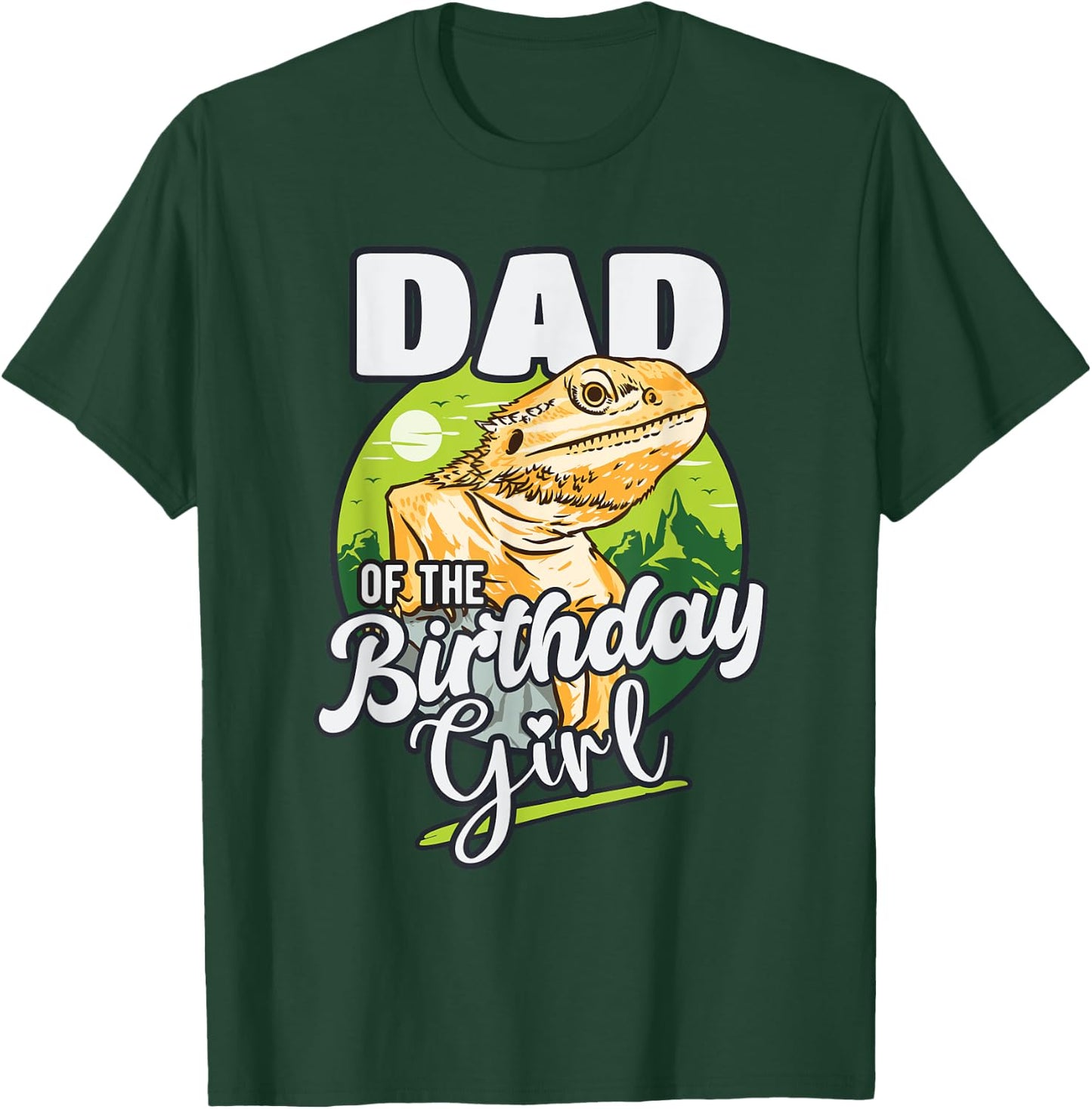 Dad of the Birthday Girl - Matching Reptile Birthday Party T-Shirt - T-Shirt | Forest