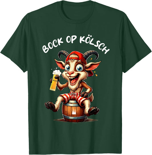 Bock op Kölsch Goat Köln Carnival Alaaf Funny , black T-Shirt - T-Shirt | Forest