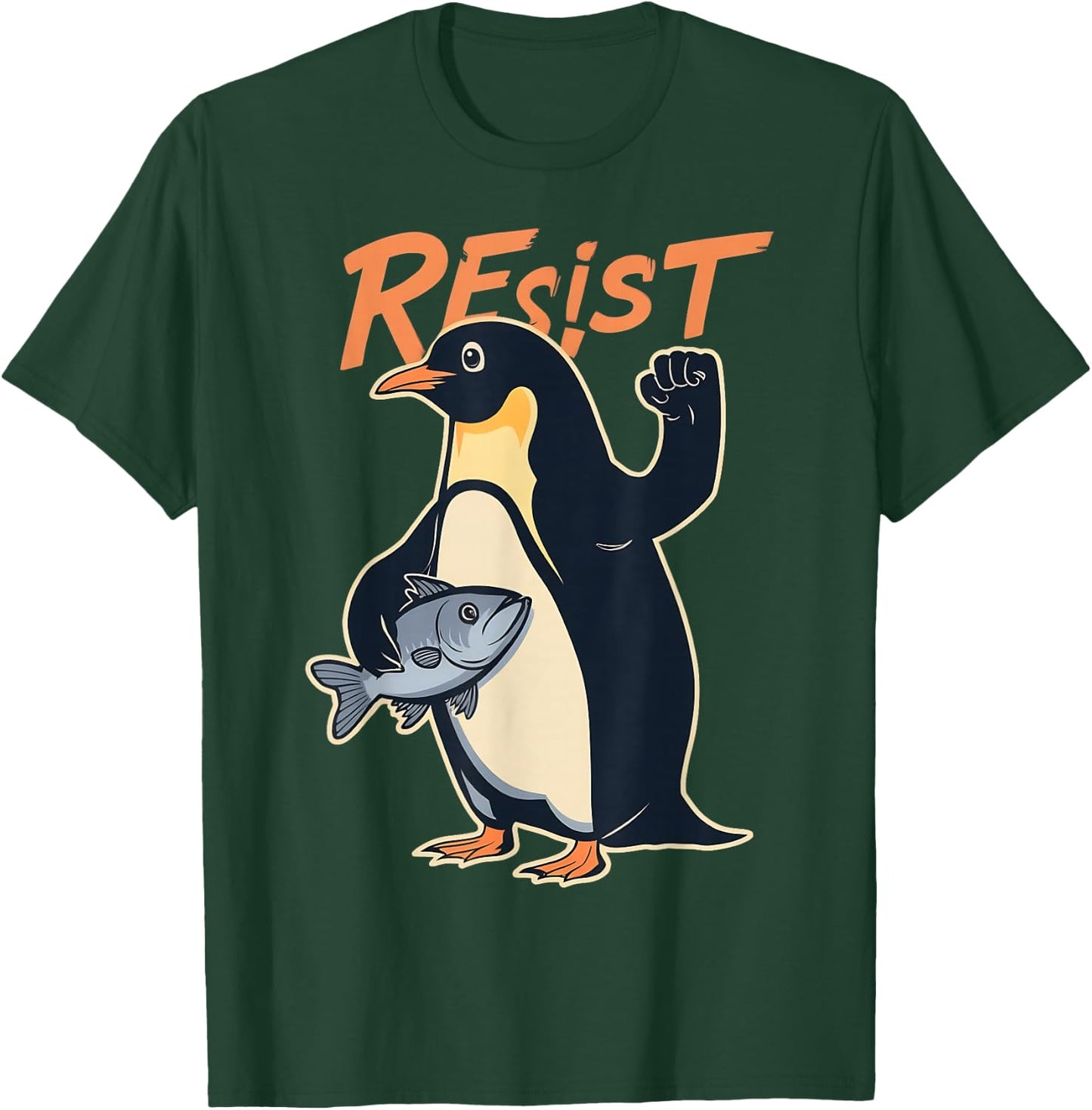 Funny Resist Penguin Activism Protest Against Tariffs T-Shirt - T-Shirt | Forest