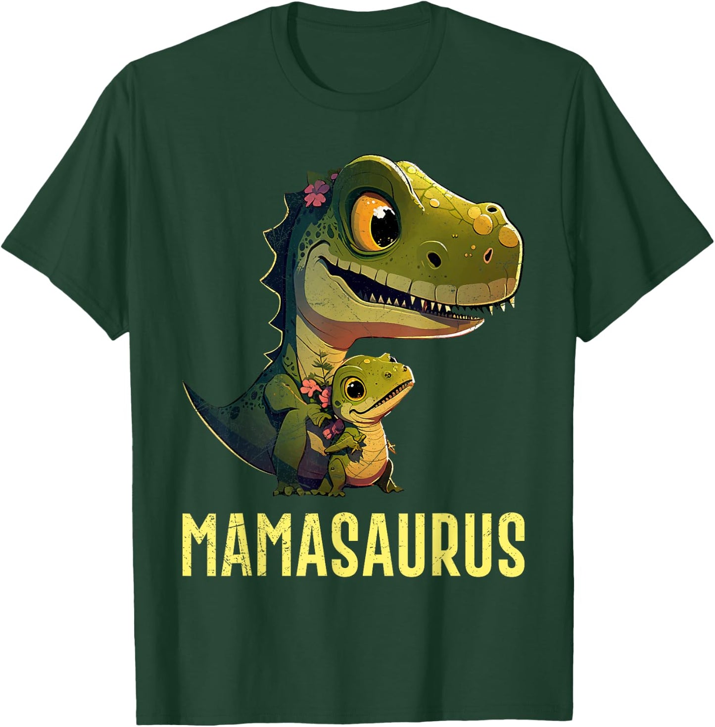 Mamasaurus Mother's Day Mum Dinosaur Mother , black T-Shirt - T-Shirt | Forest