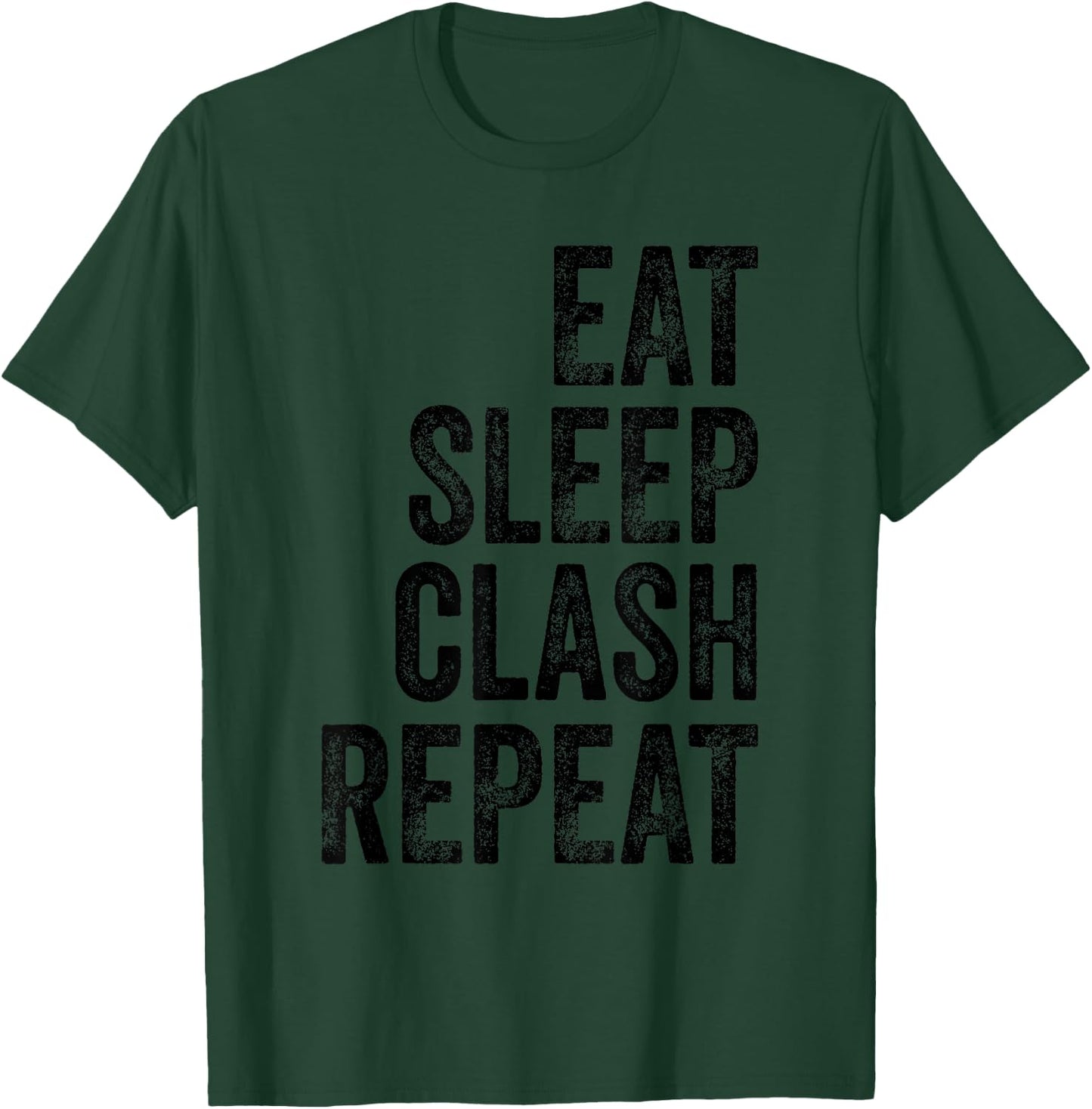 Vintage Gaming Clan - Eat Sleep Clash Repeat T-Shirt - T-Shirt | Forest