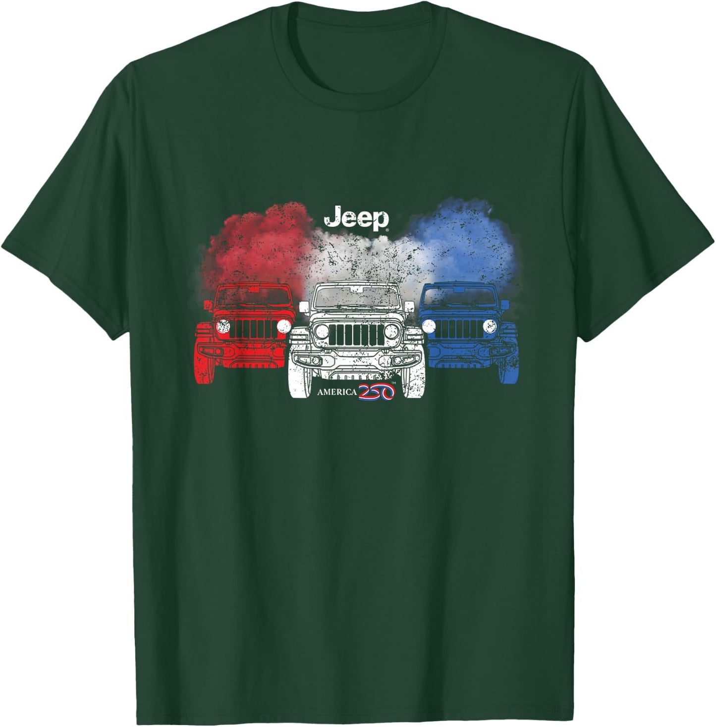 Jeep AMERICA250 Anniversary Frontline Official T-Shirt - T-Shirt | Forest