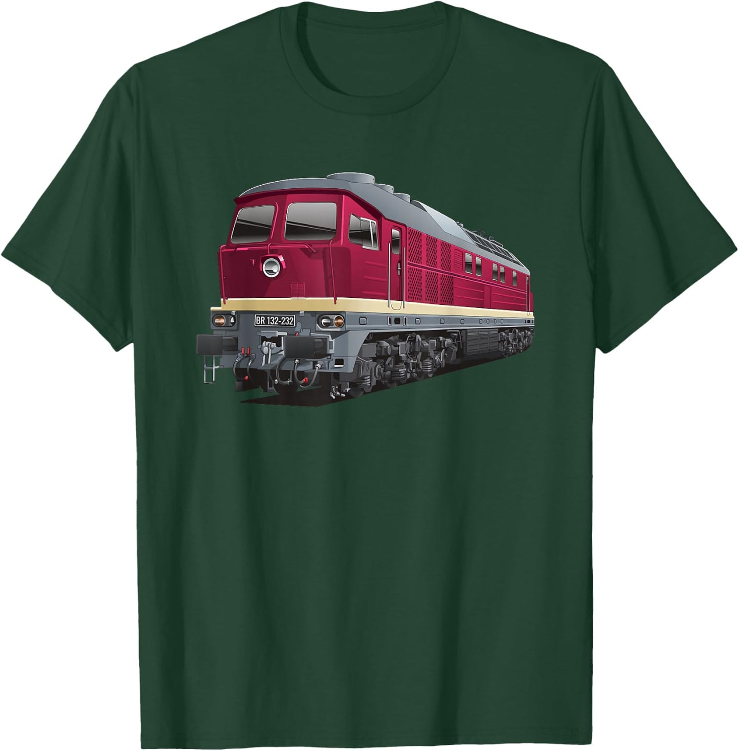 Ludmilla Model Railway Diesel Locomotive BR 132 BR 232 T-Shirt - T-Shirt | Forest