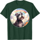 Miniature Schnauzer Rainbow Bridge Colorful Puppy Dog Art T-Shirt - T-Shirt | Forest