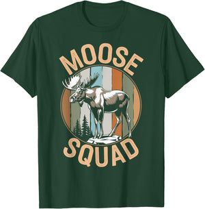 Moose Squad Funny Moose T-Shirt - T-Shirt | Forest