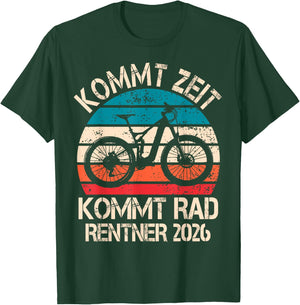 Rentner 2026 Spruch Fahrrad Ebike Rente Ruhestand Radfahrer T-Shirt - T-Shirt | Forest