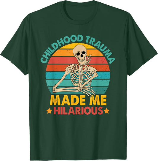 Psychologist Funny Skeleton Outfit Mental Health Awareness -Adults Black Small Short Sleeve T-Shirt - T-Shirt | Forest