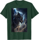 Wolf Lightning Thunder Wolf Lover T-Shirt - T-Shirt | Forest