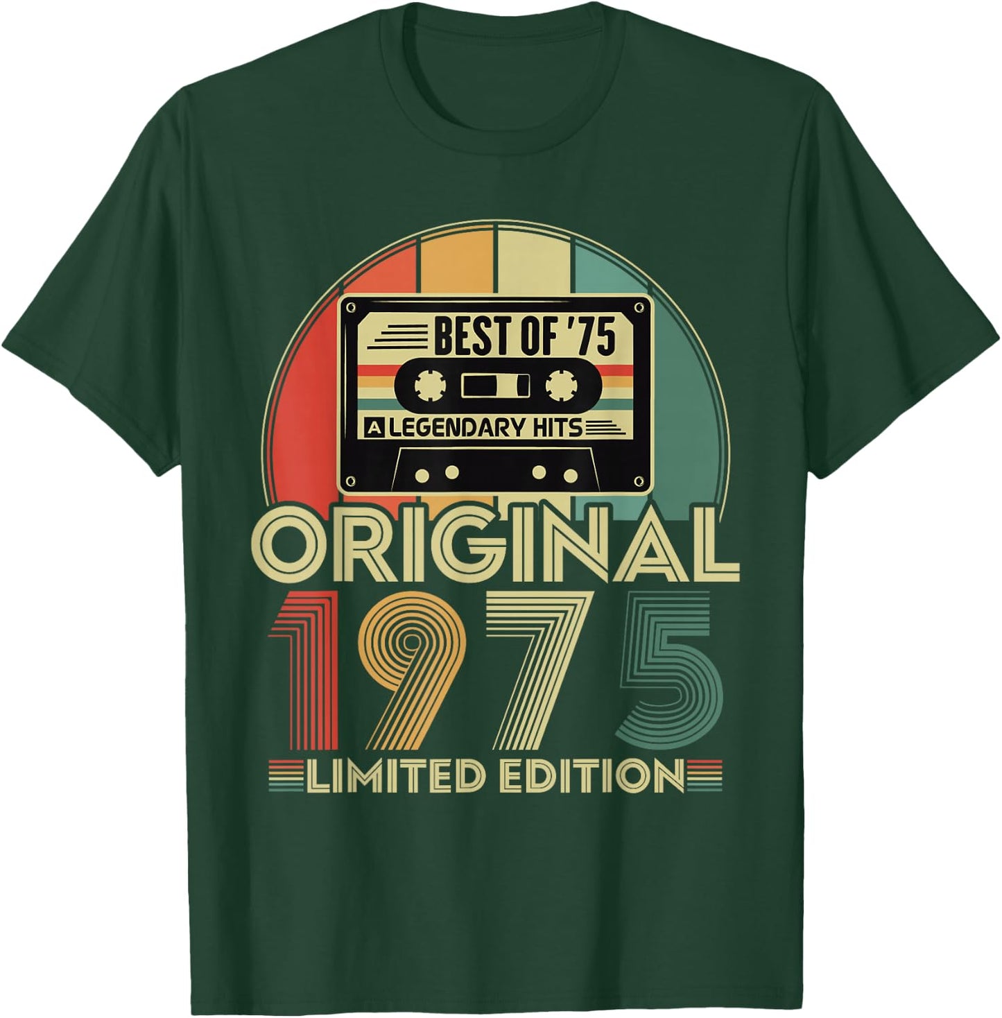 Original 1975 Vintage Birthday 50 Years Women , Black, S T-Shirt - T-Shirt | Forest