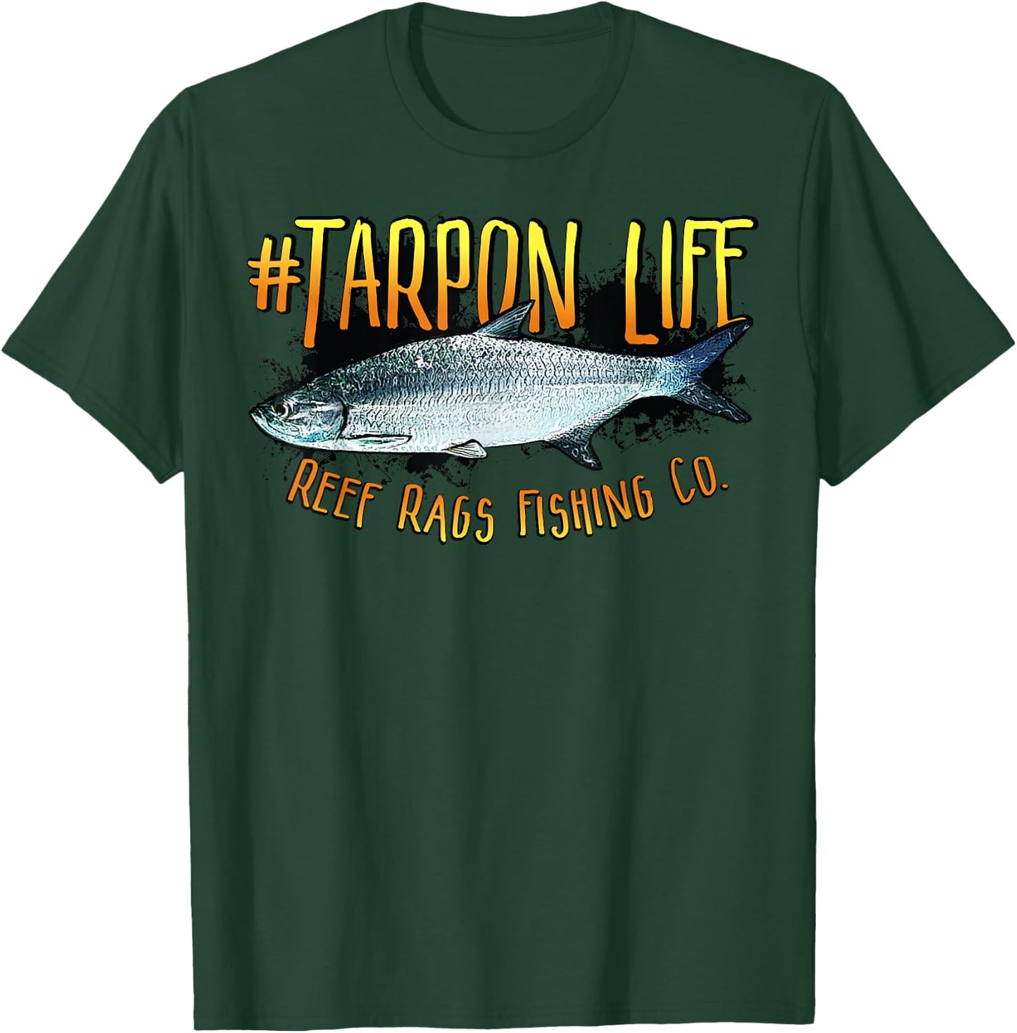 Tarpon Life Deep Sea Saltwater Fishing T-Shirt - T-Shirt | Forest