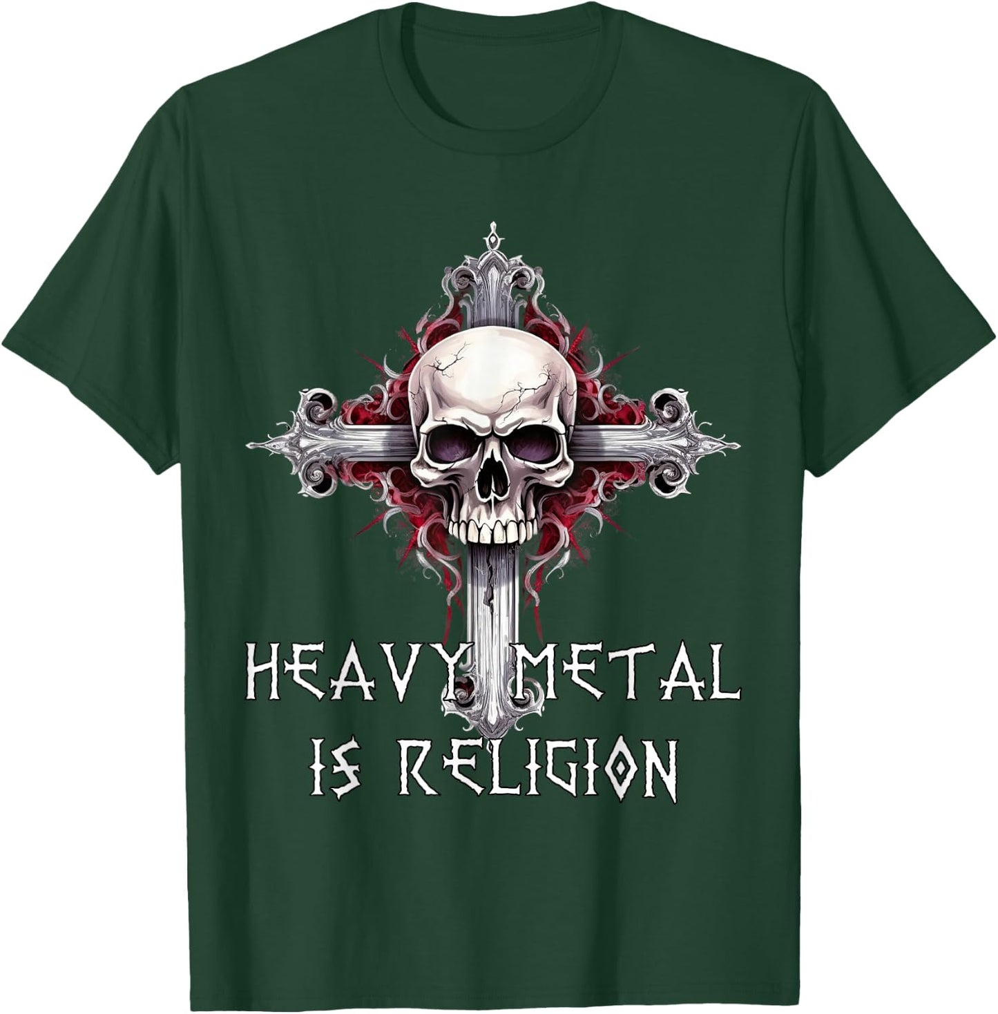 Metal Is Religion Heavy Metal Rock Music , Black, S T-Shirt - T-Shirt | Forest