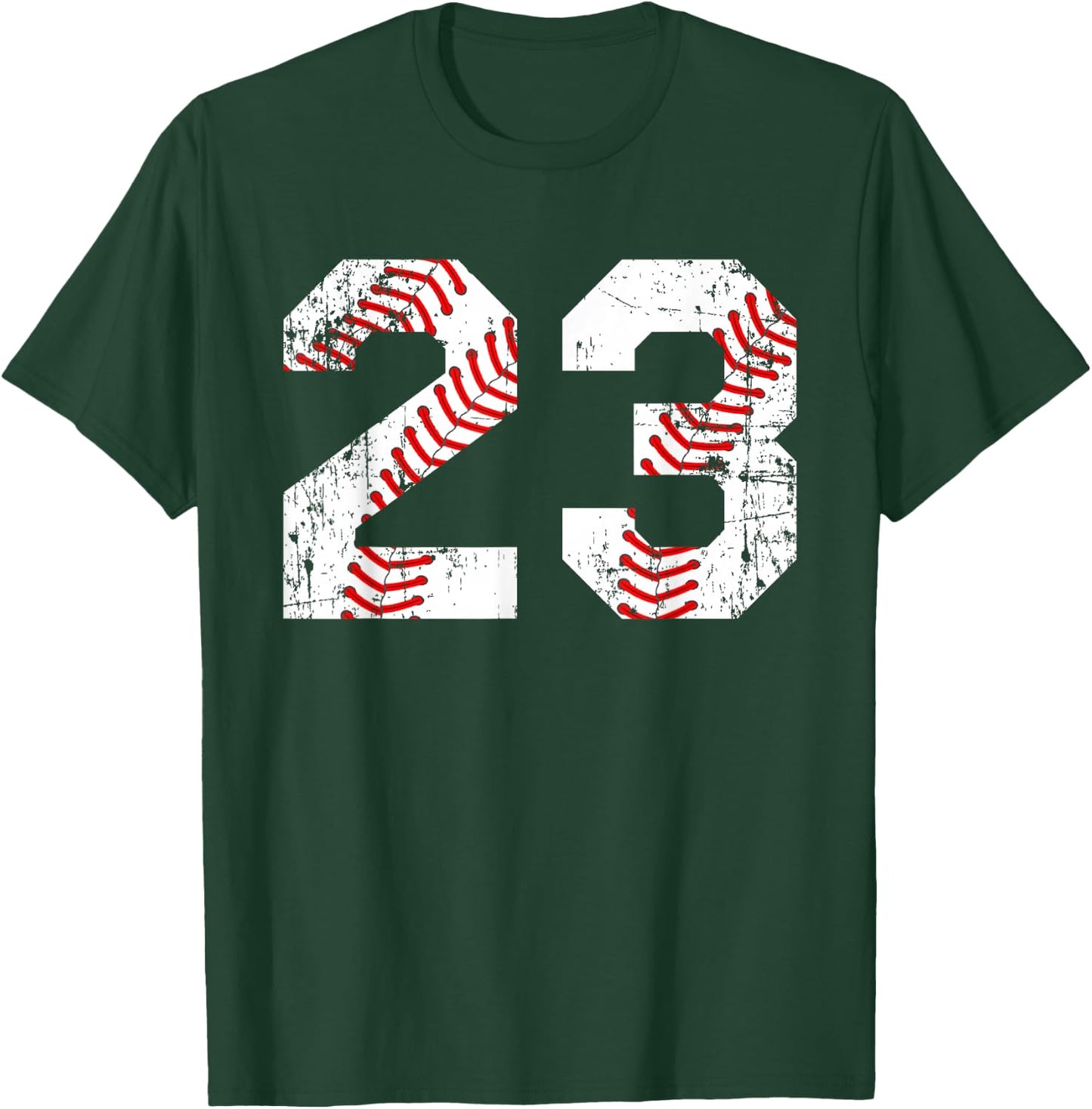 Vintage Baseball 23 Jersey Number T-Shirt - T-Shirt | Forest