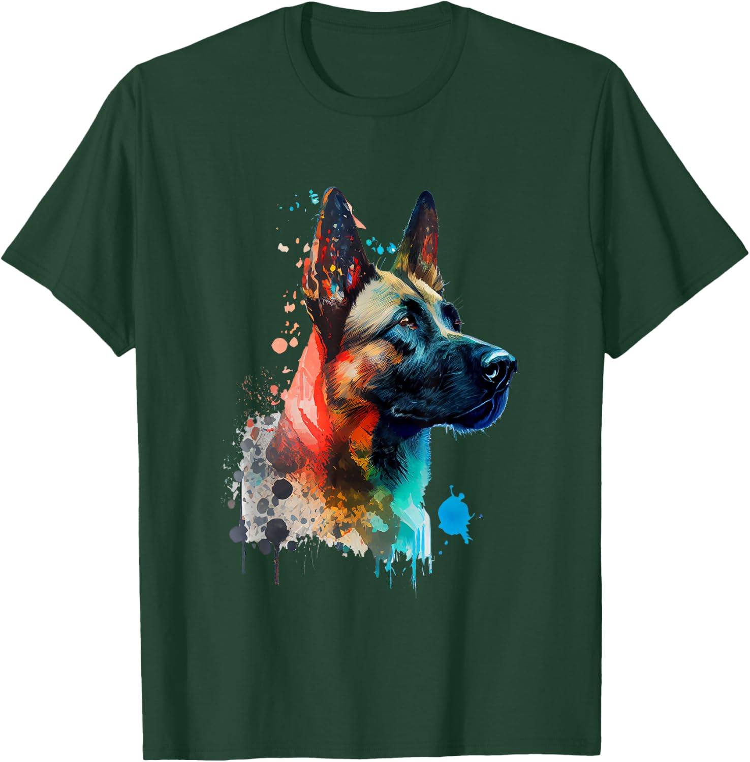Malinois Belgischer Schäferhund Gassi Gehen Hundebesitzer T-Shirt - T-Shirt | Forest