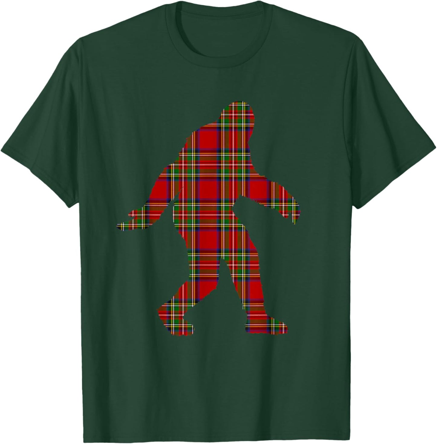 Stewart Plaid Bigfoot Scottish Pride Tartan T-Shirt - T-Shirt | Forest