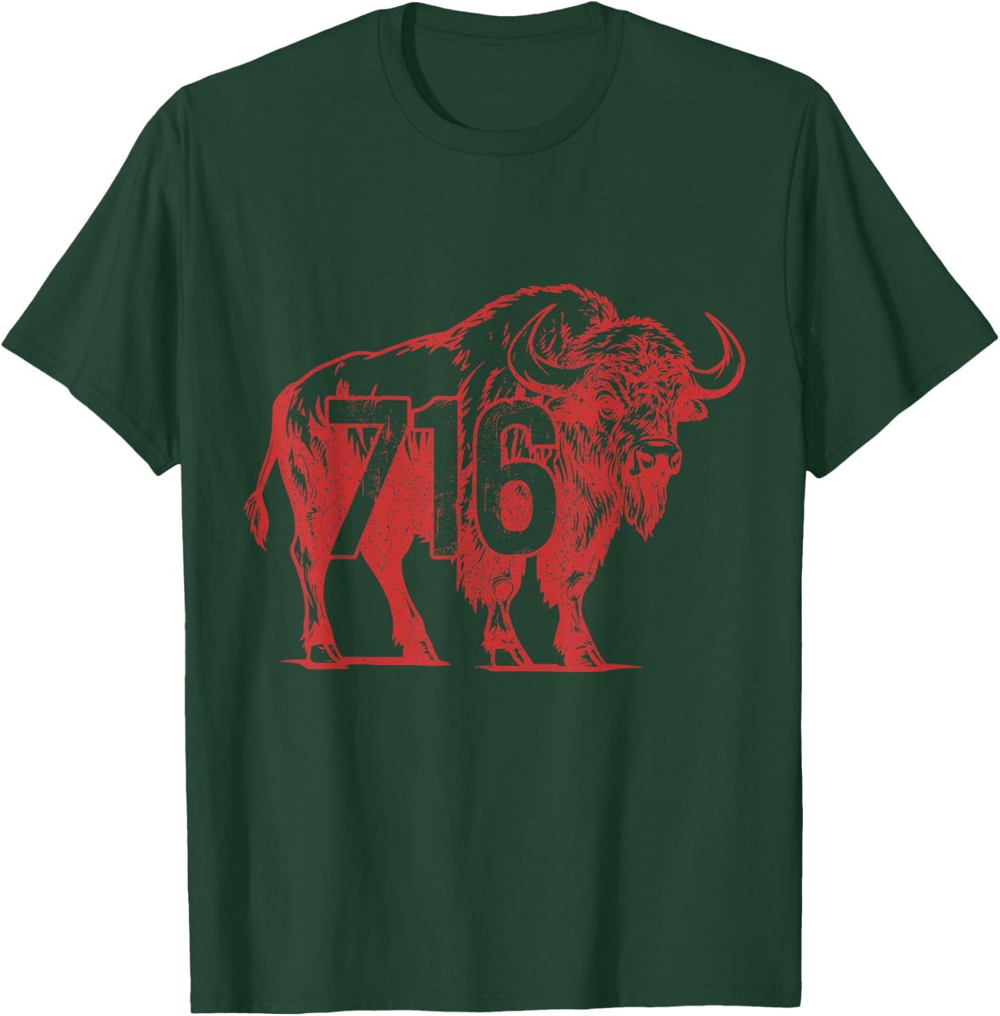 Buffalo New York 716 Area Code Pride T-Shirt - T-Shirt | Forest