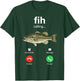 Fih Calling Decline Accept Phone Call Funny Fish Meme T-Shirt - T-Shirt | Forest