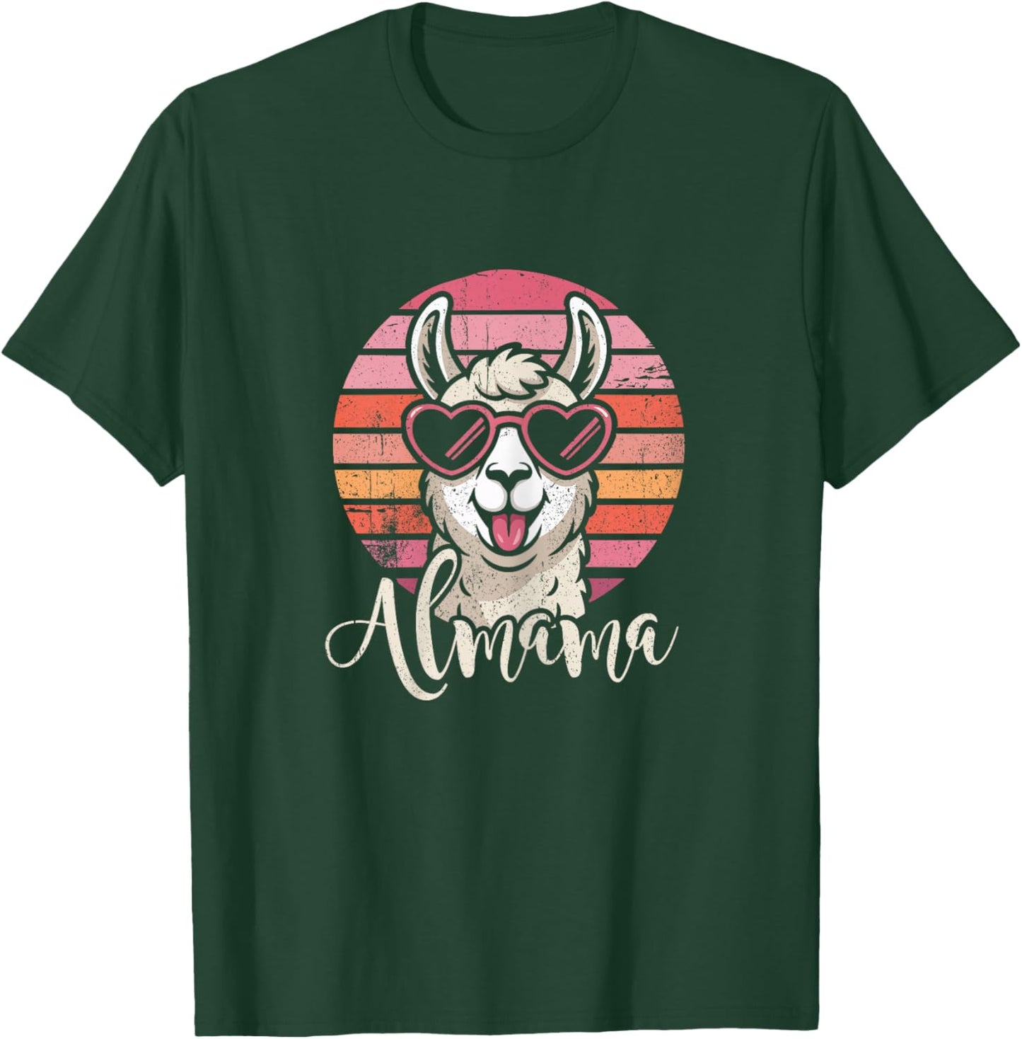 Almama Alpaka Muttertag Mama Deko Basteln Frauen T-Shirt - T-Shirt | Forest