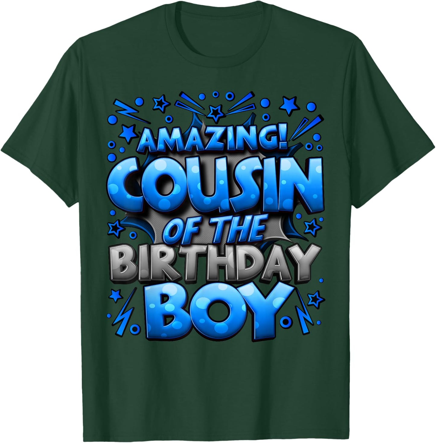 Cousin of the Birthday Boy Matching Family Cousin T-Shirt - T-Shirt | Forest