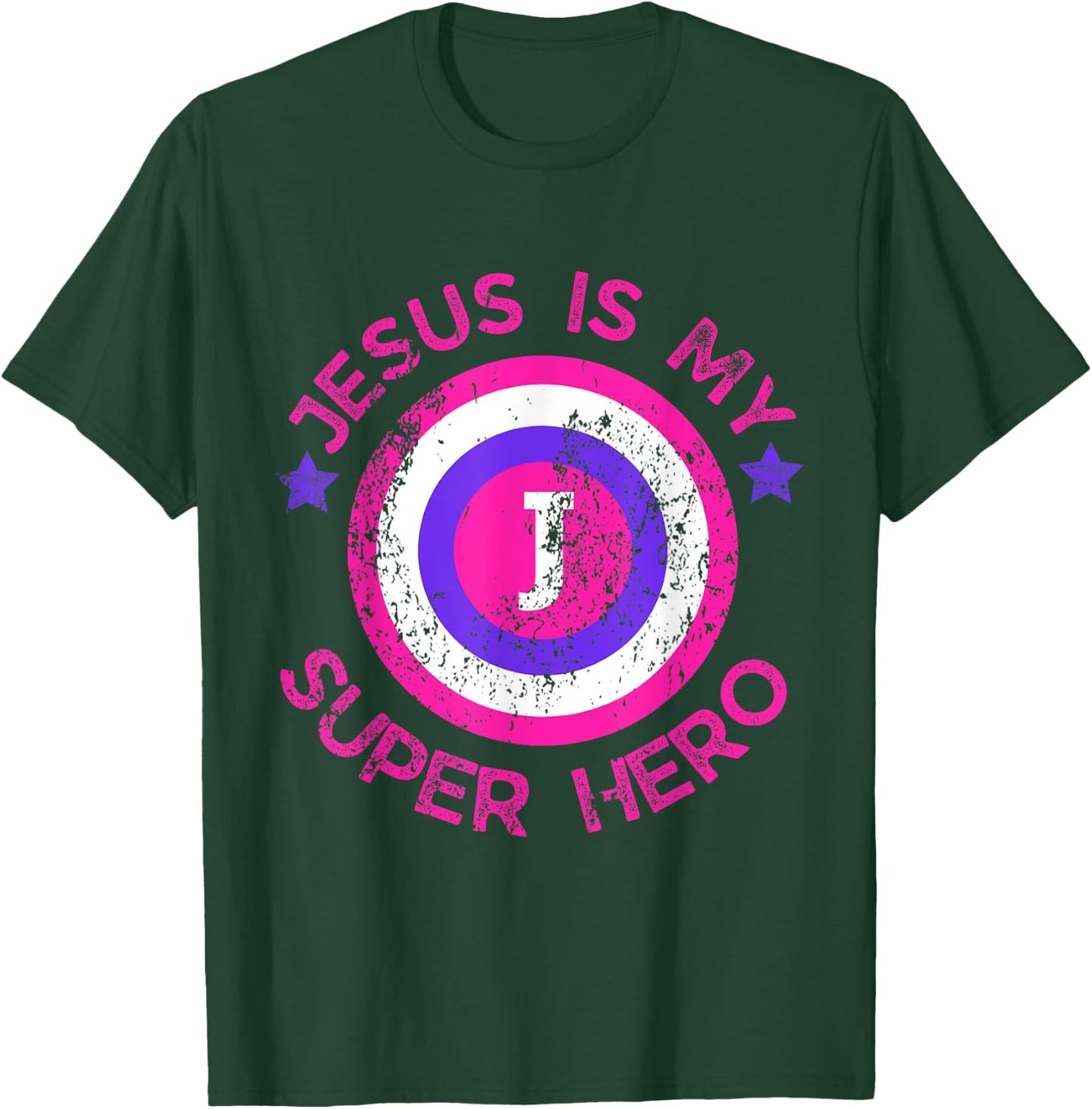 Jesus Christ Is My Superhero Jesus Kids Toddler Girls 5T 4T T-Shirt - T-Shirt | Forest