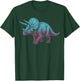 Triceratops Illustration Dinosaur T-Shirt - T-Shirt | Forest