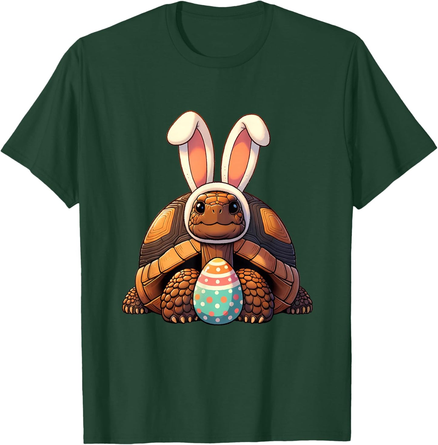 Funny Easter Tortoise Lovers Egg Eggs Bunny Rabbit Funny T-Shirt - T-Shirt | Forest