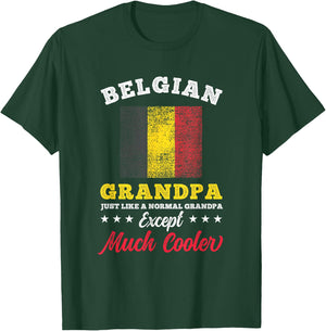 Belgium Flag Belgian Grandpa Fathers Day T-Shirt - T-Shirt | Forest