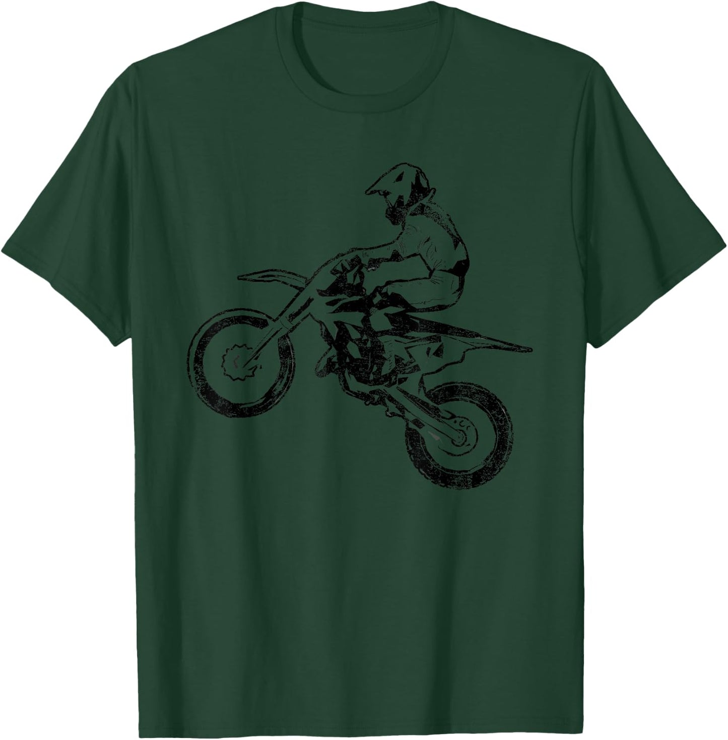 Dirt Bike Jump Motocross Motorcycle Track Racing Biker Gift T-Shirt - T-Shirt | Forest