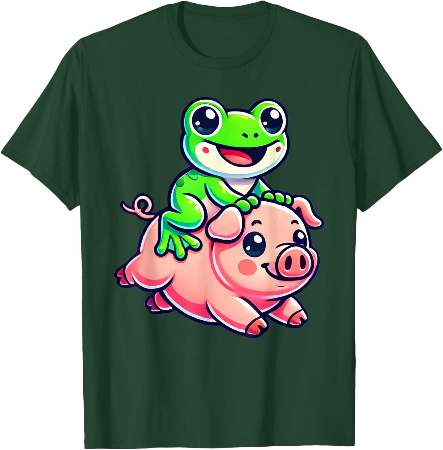 Kawaii Frog Pig T-Shirt - T-Shirt | Forest