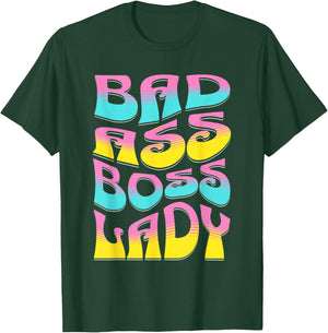 Bad Assed Women Gifts | Girl Boss Lady Gift Woman Positive T-Shirt - T-Shirt | Forest