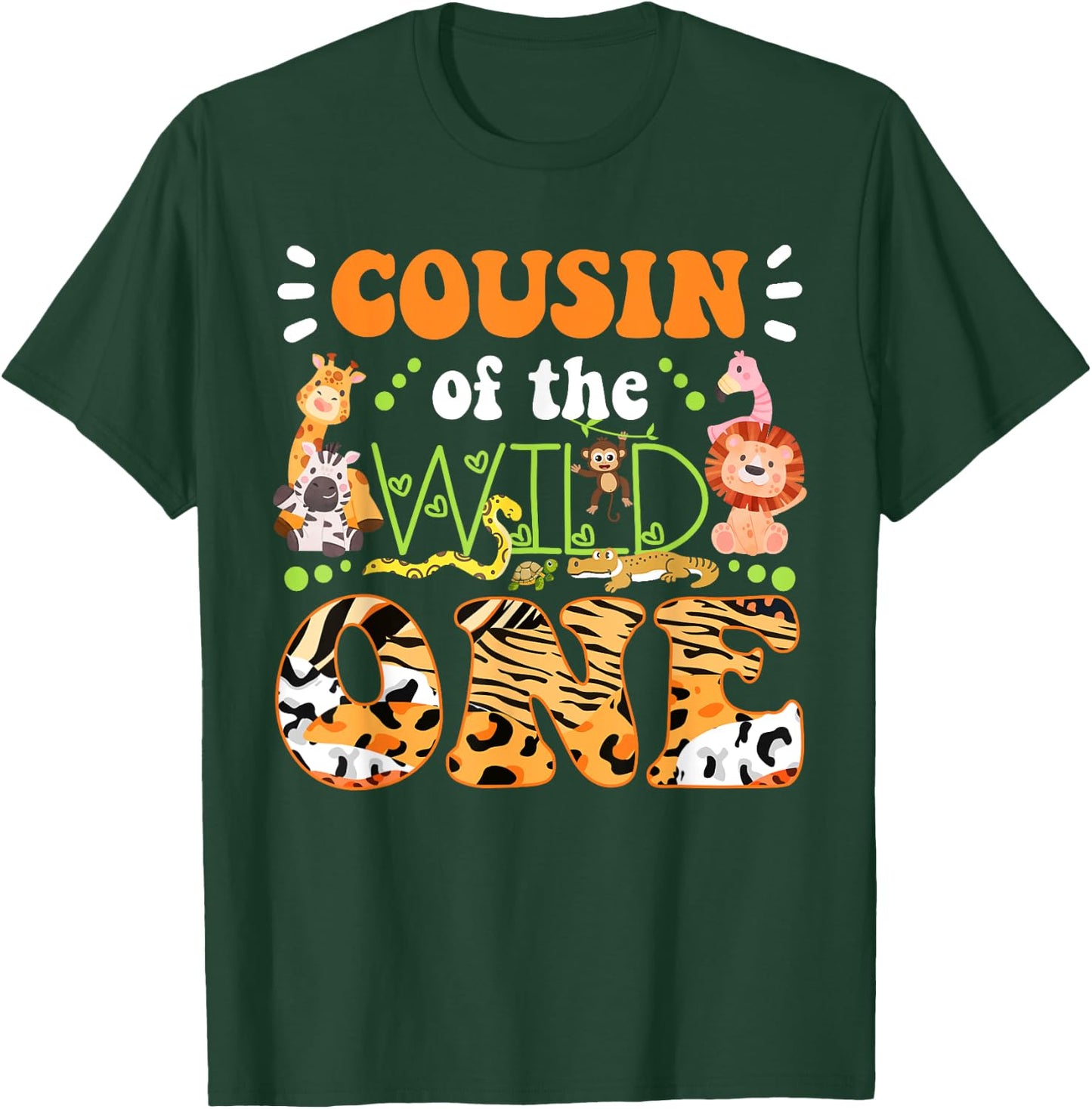 Cousin Of The Wild One 1st Birthday Safari Family Matching T-Shirt - T-Shirt | Forest