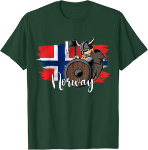 Norwegian Flag Norway T Shirt Norway Shirt Kids T Shirt, black T-Shirt - T-Shirt | Forest