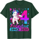 4 Years Old Flossing Unicorn Gifts 4th Birthday Girl Party T-Shirt - T-Shirt | Forest