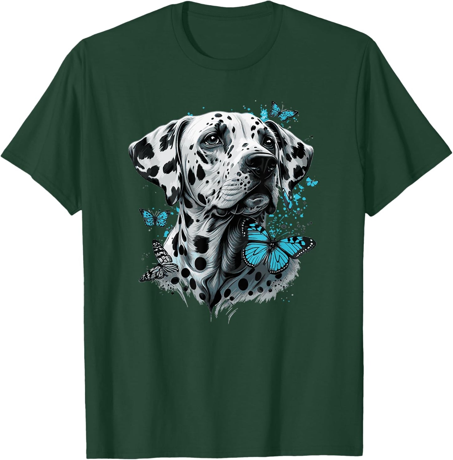 Dalmatiner und Schmetterlinge T-Shirt - T-Shirt | Forest