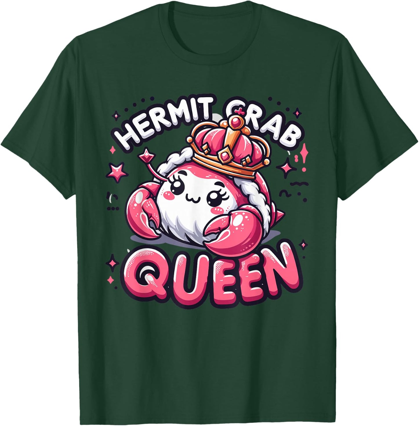 Girls Hermit Crab Queen Gear | Hermit Crab T-Shirt - T-Shirt | Forest