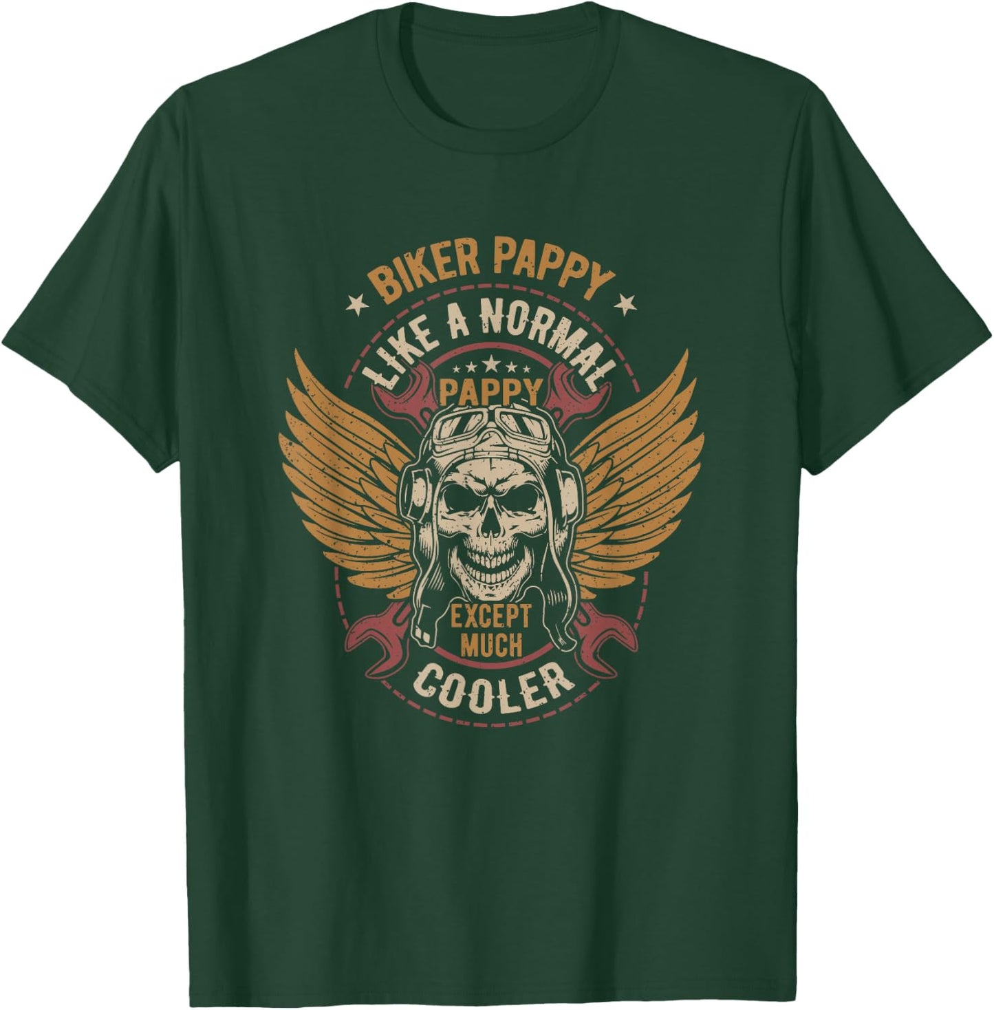 Biker Grandpa - Motorbike Pappy Biker Pappy T-Shirt - T-Shirt | Forest