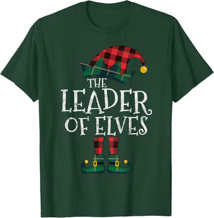 The Leader of Elves Elf Matching Family Group Gift Christmas T-Shirt - T-Shirt | Forest