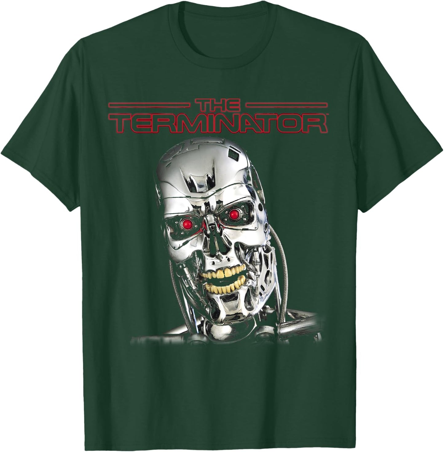 The Terminator T-800 Retro Head Cyborg Gamer Classic Sci-Fi T-Shirt - T-Shirt | Forest