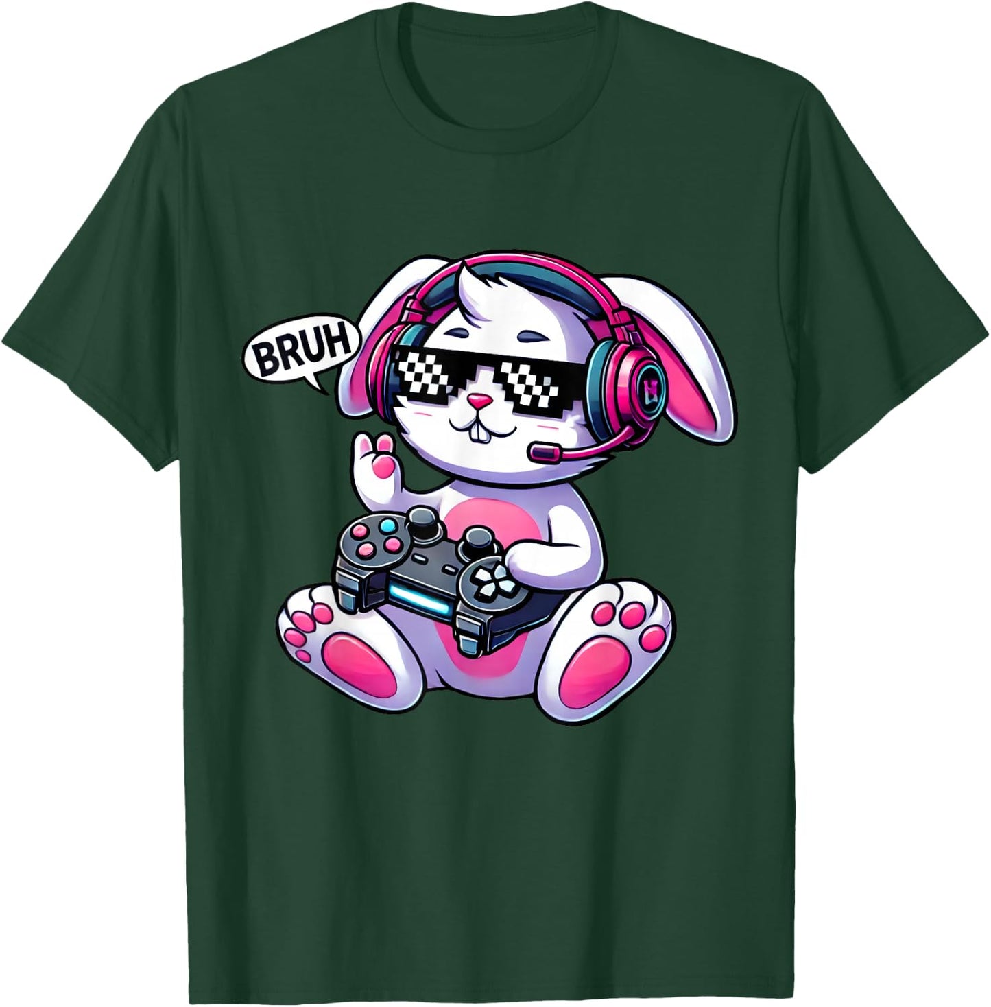 Easter Gamer Bunny – Happy Easter BRUH T-Shirt - T-Shirt | Forest