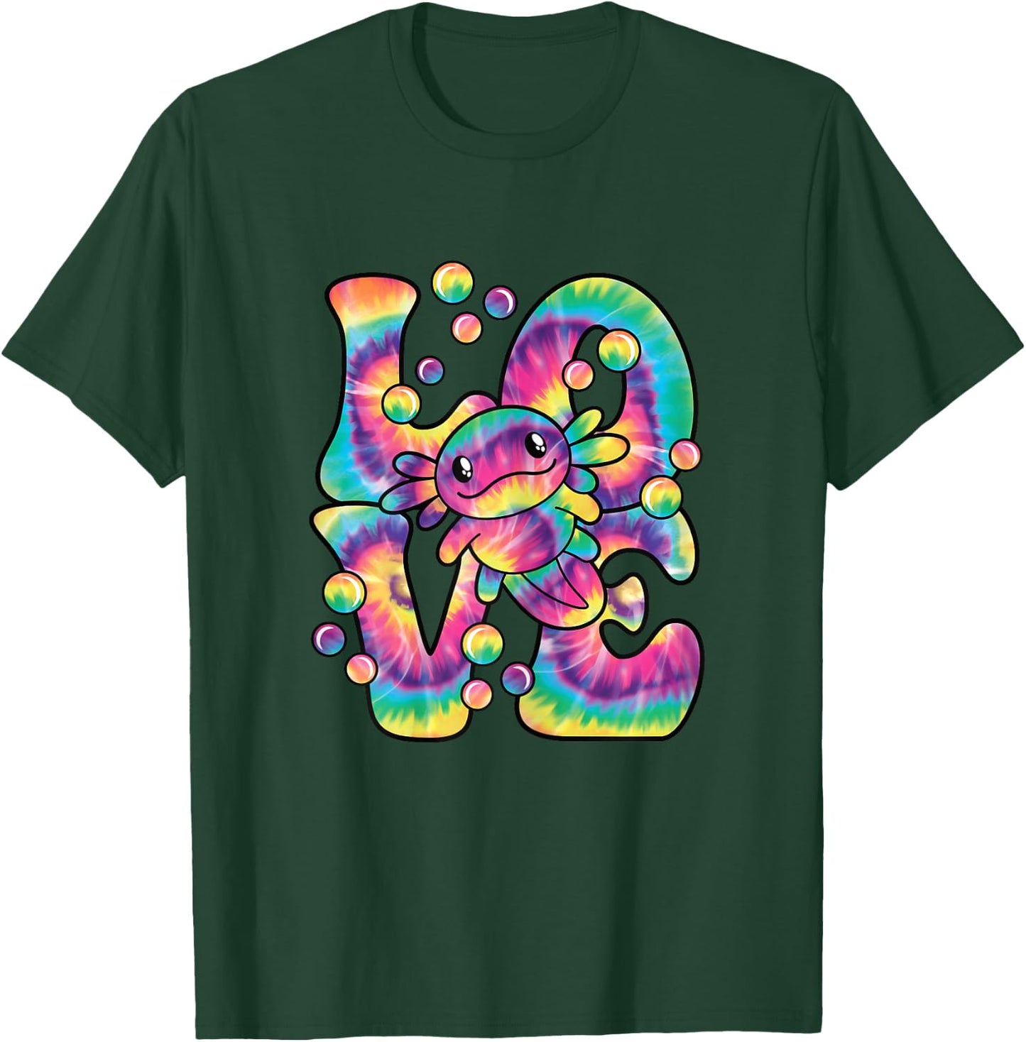 Love Axolotl Colorful Axolotl Women Girls T-Shirt - T-Shirt | Forest