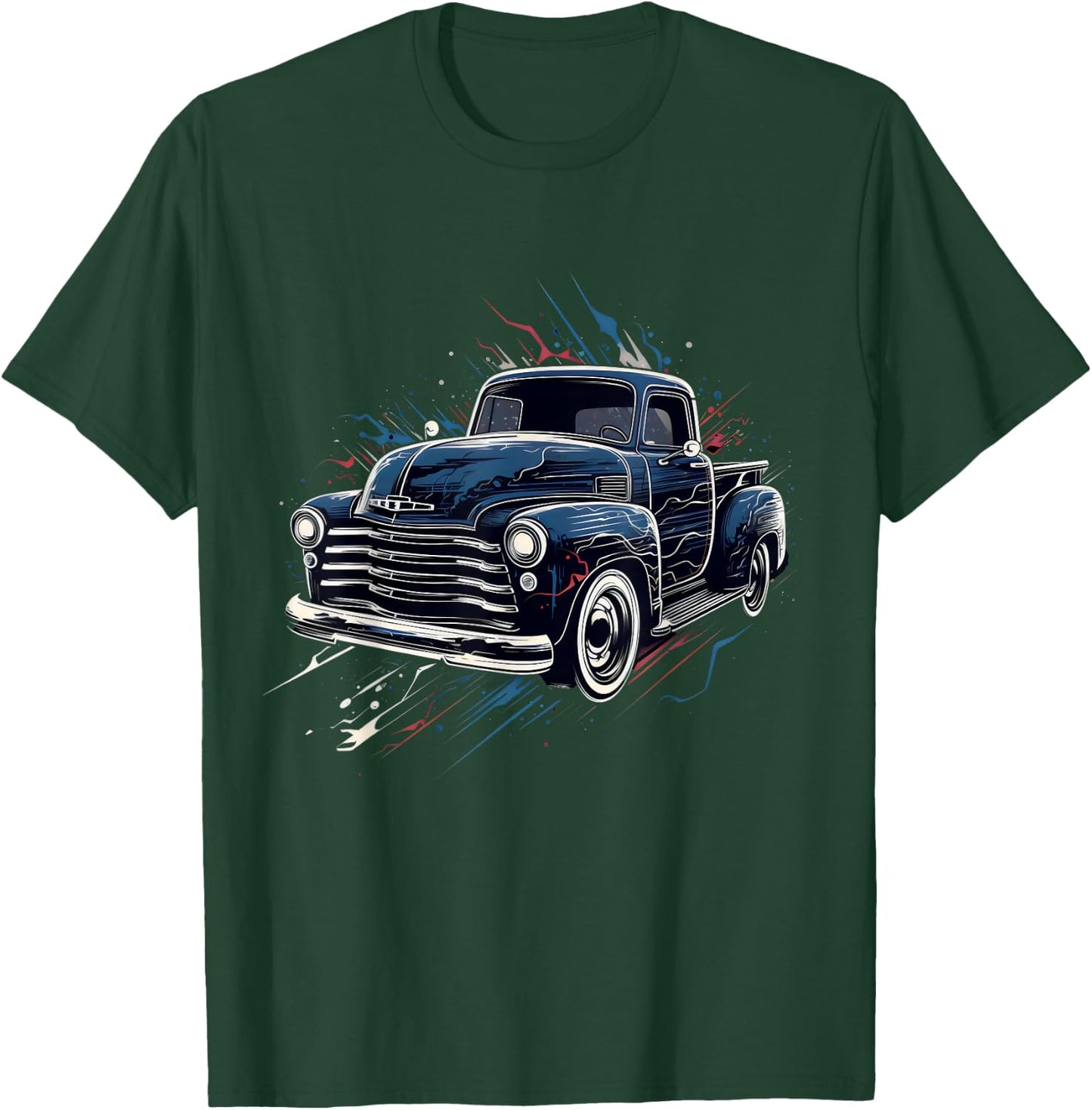 Truck Vintage Old Classic School American Pickup Retro Farm T-Shirt - T-Shirt | Forest