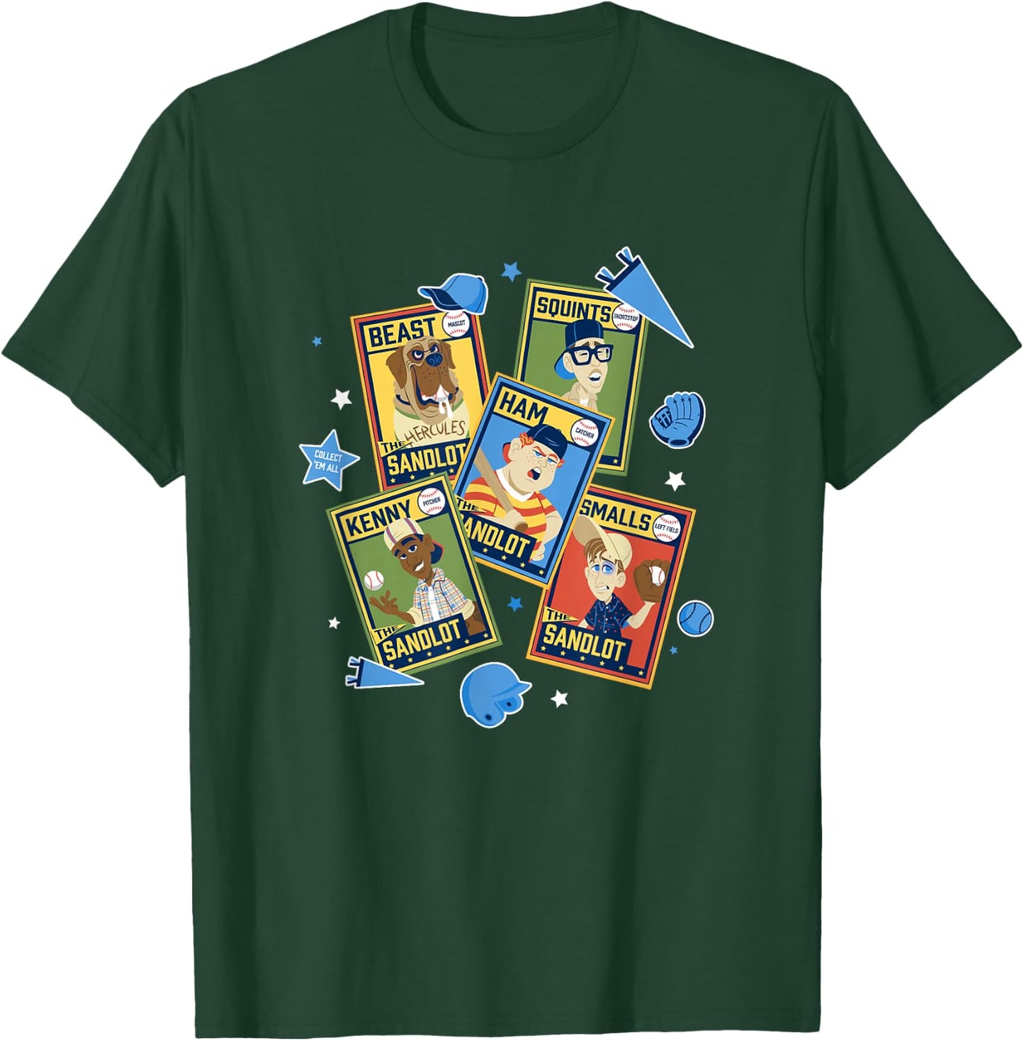 The Sandlot Character Trading Cards Collect Em All T-Shirt - T-Shirt | Forest