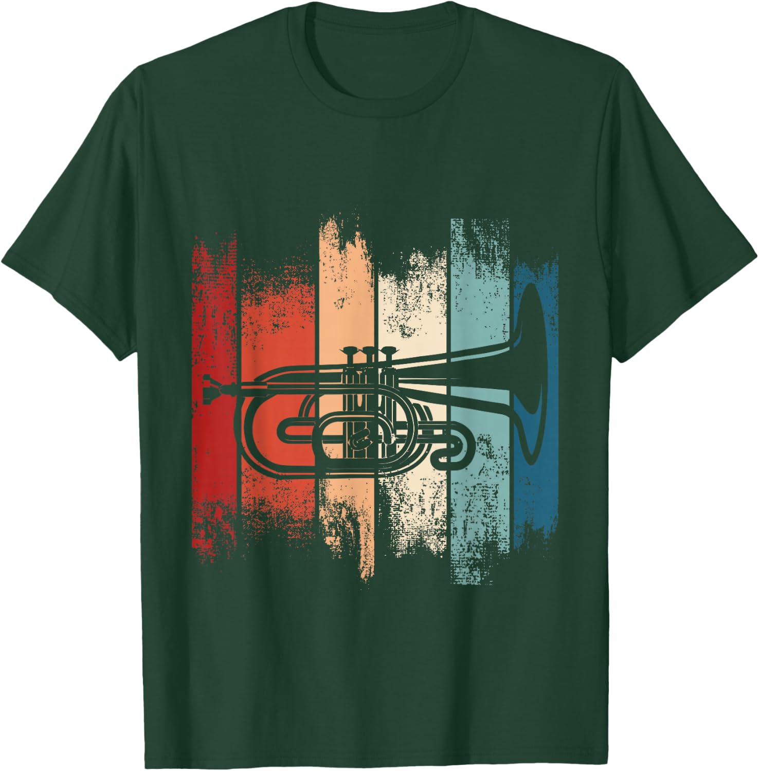Mellophone Mellophonist Marching Band Funny Retro Apparel T-Shirt - T-Shirt | Forest