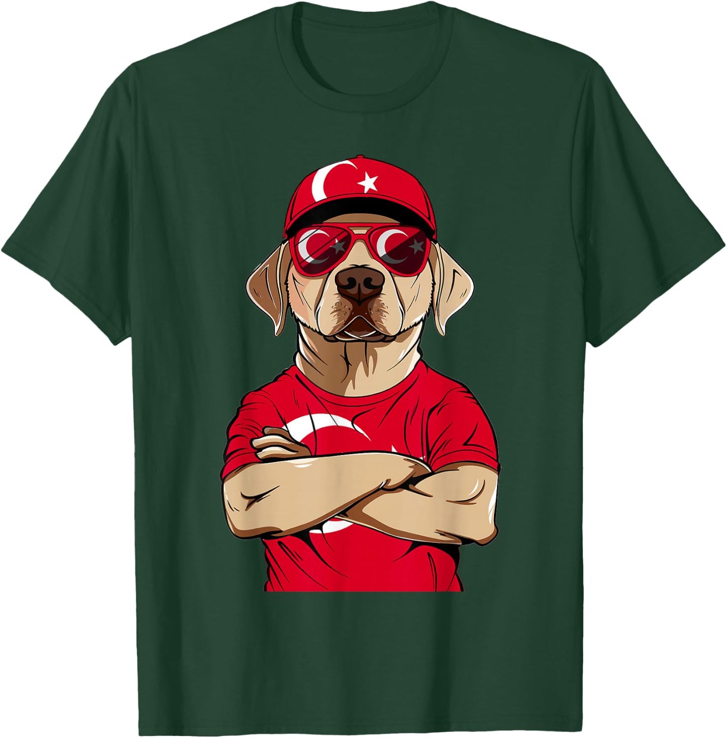 Turkish Flag Dog Mom Souvenirs Products Dogs Turkey T-Shirt - T-Shirt | Forest