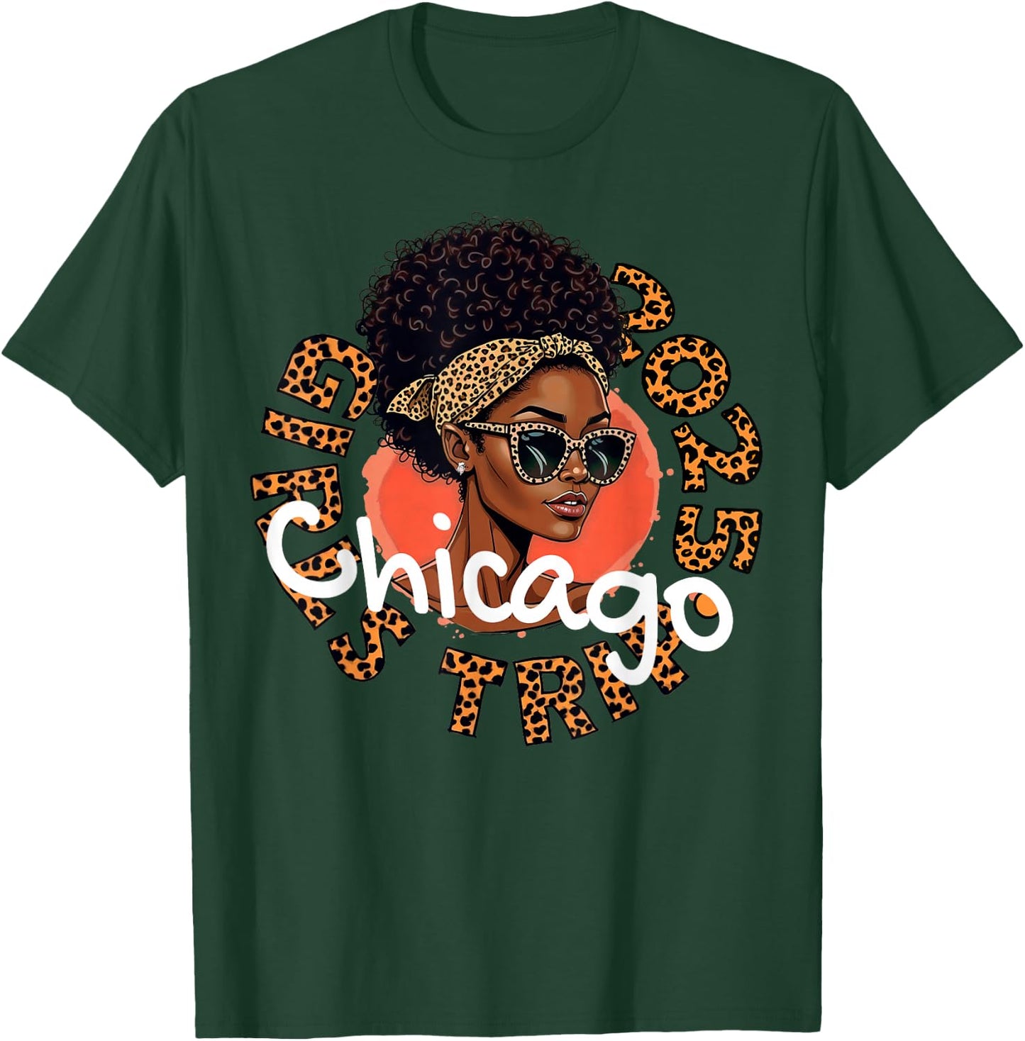 Girls Trip Chicago 2025 Shirts Weekend Birthday Squad T-Shirt - T-Shirt | Forest