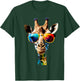 Giraffe Safari Sunglasses Gifts & Designs -Adults Kids Black Giraffe Print Short Sleeve Classic Fit Pull On T-Shirt - T-Shirt | Forest