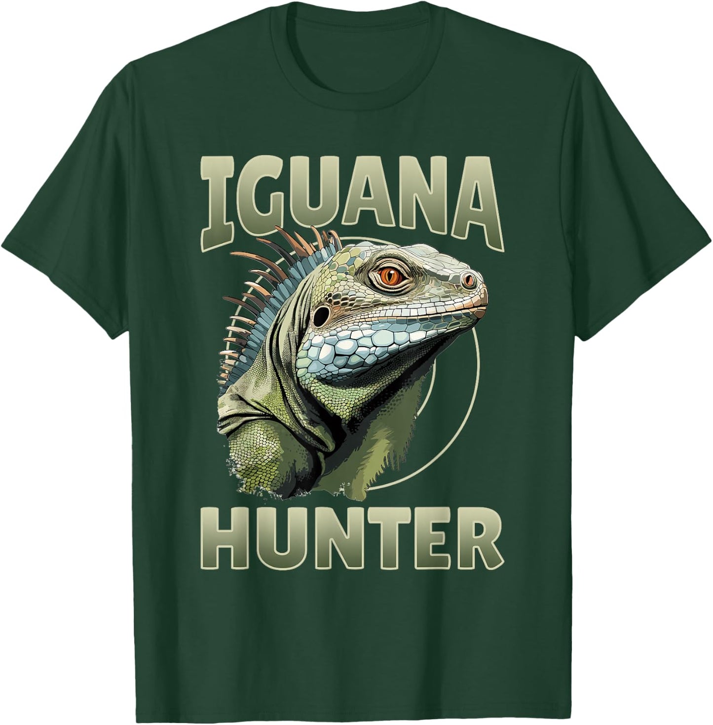 Iguana Reptile Lover Herpetology - Iguana Hunter T-Shirt - T-Shirt | Forest