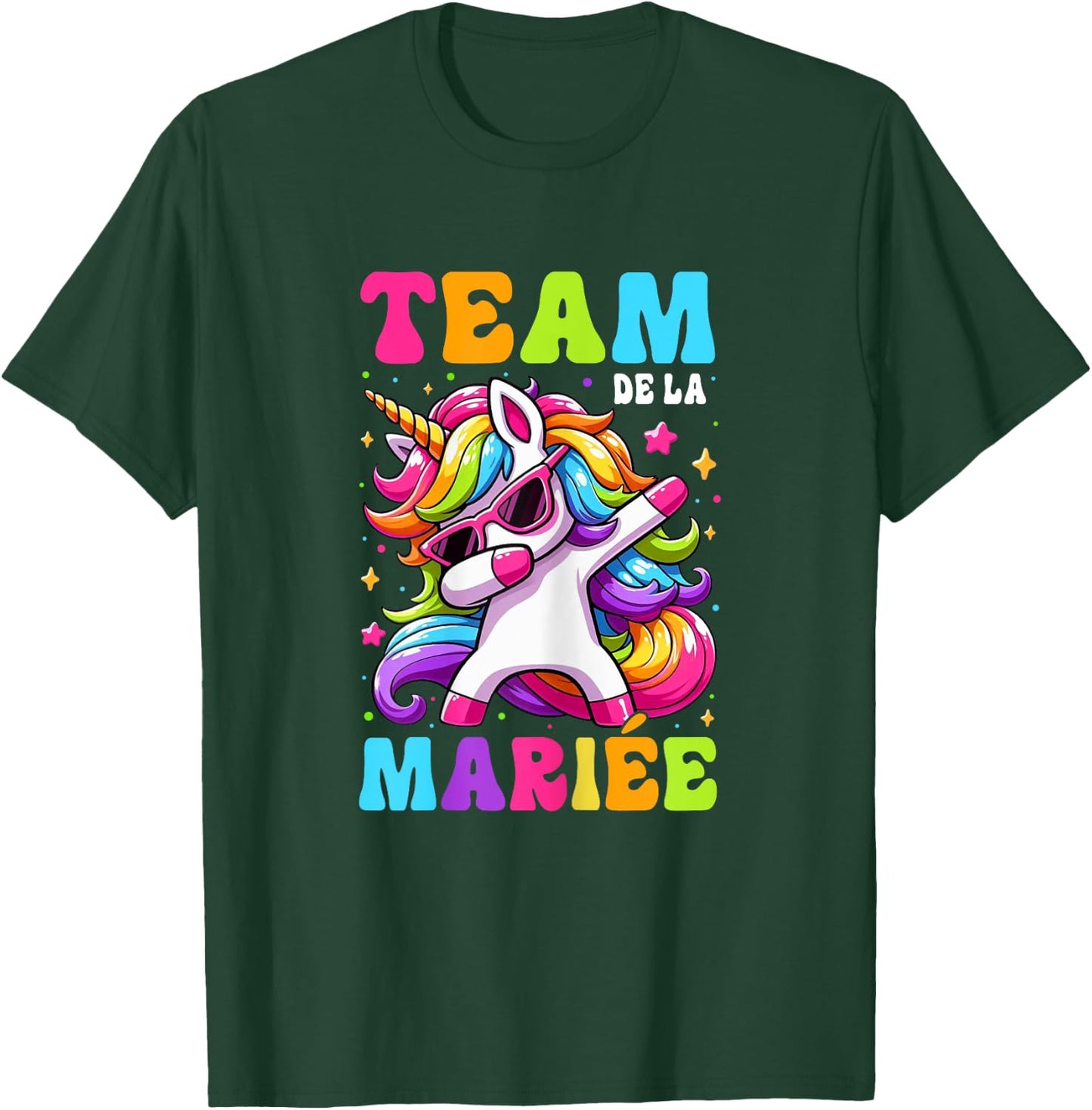 Funny Team Bride Evjf Femme Future Mariée Licorne T-Shirt - T-Shirt | Forest