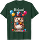 Carnival Costume Helau Hedgehog with Hat Costume and Balloons , black T-Shirt - T-Shirt | Forest